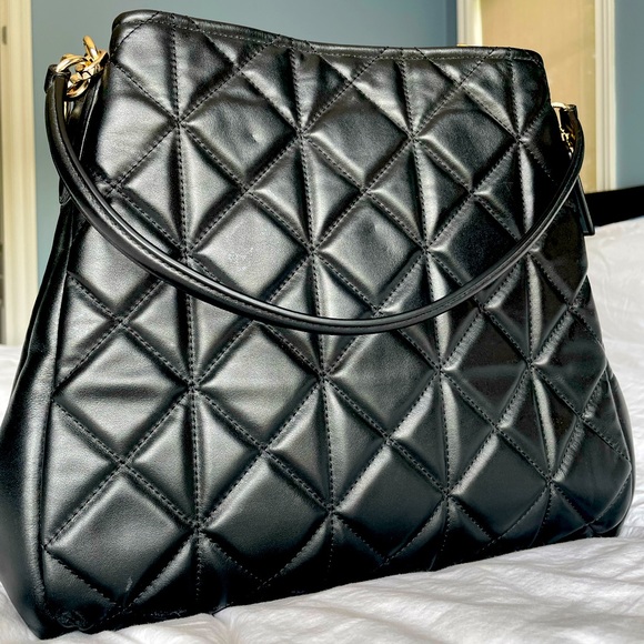 Never used black Coach bag. ~29 cm tall/ under 12 inches. - Picture 1 of 5